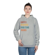 Coffee Because Adulting Sucks Hoodie with 803 Outpost Logo
