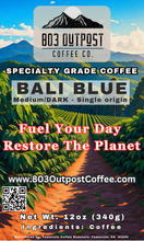 Bali Blue – medium/dark roast coffee with chocolate and molasses notes 803 Outpost Bali Blue – ethically sourced coffee from Kintamani Highlands